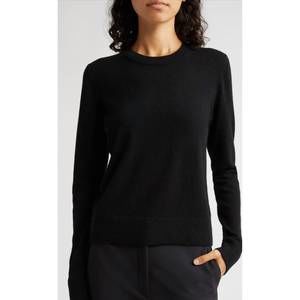 NEW VINCE classic crewneck sweater in black